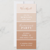 Roest Paint Swatch Kaart Housewarming Party Invite (Voorkant)