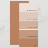 Roest Paint Swatch Nieuwe adresaankondiging Kaart (Voorkant / Achterkant)