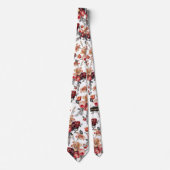 Roest Perzik  Bloemen Stropdas (Voorkant)