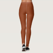 Roest Rood Effen Plain Kleur Leggings (Achterkant)