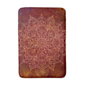Roest Rood Mandala Goud Glam Modern Chic Badmat (Voorkant Verticaal)