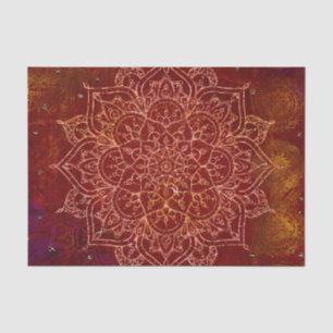 Roest Rood Mandala Goud Glam Moderne Chic Tissuepapier