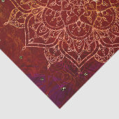 Roest Rood Mandala Goud Glam Moderne Chic Tissuepapier (Detail)