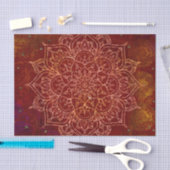 Roest Rood Mandala Goud Glam Moderne Chique Tissuepapier (Craft)