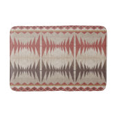 Roest Rood Taupe Beige Donkerbruin Tribal Art Badmat (Voorkant)