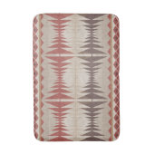 Roest Rood Taupe Beige Donkerbruin Tribal Art Badmat (Voorkant Verticaal)
