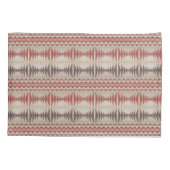 Roest Rood Taupe Beige Donkerbruin Tribal Art Kussensloop (Achterkant-Links)