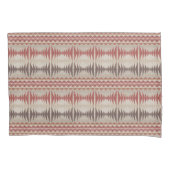 Roest Rood Taupe Beige Donkerbruin Tribal Art Kussensloop (Voorkant-Links)