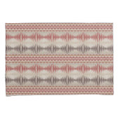 Roest Rood Taupe Beige Donkerbruin Tribal Art Kussensloop (Voorkant-Rechts)