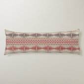 Roest Rood Taupe Beige Donkerbruin Tribal Art Lichaamskussen (Voorkant)