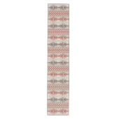 Roest Rood Taupe Beige Donkerbruin Tribal Art Medium Tafelloper (Voorkant)