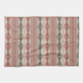 Roest Rood Taupe Beige Donkerbruin Tribal Art Theedoek (Horizontaal)
