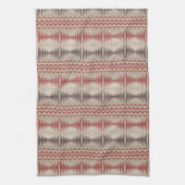 Roest Rood Taupe Beige Donkerbruin Tribal Art Theedoek (Verticaal)