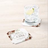 Roest Sinaasappel Boho Rozen Neem mijn Drink bruil Kartonnen Onderzetters (Insitu)