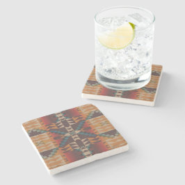 Roest Sinaasappel Donkerrood Bruin Blauwgroen Blau Stenen Onderzetter