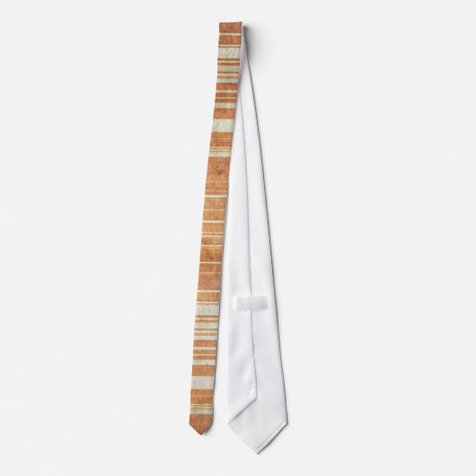 Roest Sinaasappel en Cream Stropdas (Achterkant)