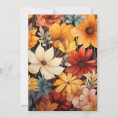 Roest Sinaasappel, Mosterd Geel, en Bruin Huwelijk Kaart (Achterkant)