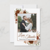 Roest Sinaasappel Rozen Liefde Bedankt bruiloft Fo (Voorkant)