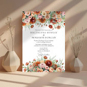 Roest Sinaasappel Sage Green Cream Flowers Fall We Kaart