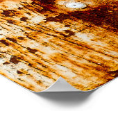 Roest staalplaat, geweven achtergrond. poster (Hoek)