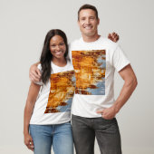 Roest staalplaat, geweven achtergrond. t-shirt (Unisex)
