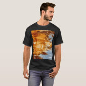 Roest staalplaat, geweven achtergrond. t-shirt (Voorkant volledig)