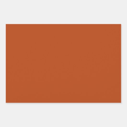 Roest Stevige Kleur | Klassiek | Elegant Trendy Inpakpapier Vel (Voorkant)