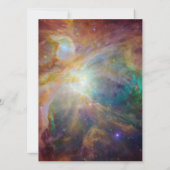 Roest Teal Orionnevel Planetarium Bruiloft Kaart (Achterkant)