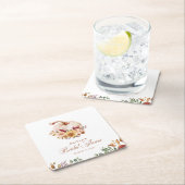 Roest Terracotta Bloemen Pampas Gras en Pompoen Kartonnen Onderzetters (Insitu)