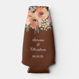Roest Terracotta Bloemenbruiloft Flesjeskoeler