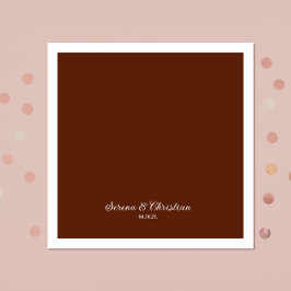 Roest Terracotta Bloemenbruiloft Servet