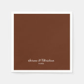 Roest Terracotta Bloemenbruiloft Servet (Voorkant)