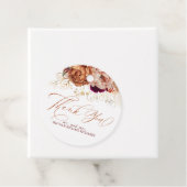 Roest Terracotta Bourgondië Rode Bloemen Dank Je Bedankjes Labels (In situ)