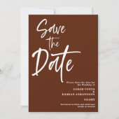 Roest Terracotta Save the date Kaart (Voorkant)