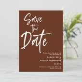 Roest Terracotta Save the date Kaart (Staand voorkant)