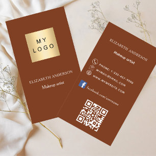Roest verbrand sinaasappel logo Qr code Facebook Visitekaartje