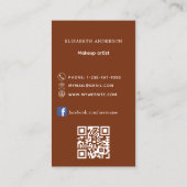 Roest verbrand sinaasappel logo Qr code Facebook Visitekaartje (Achterkant)