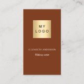 Roest verbrand sinaasappel logo Qr code Facebook Visitekaartje (Voorkant)