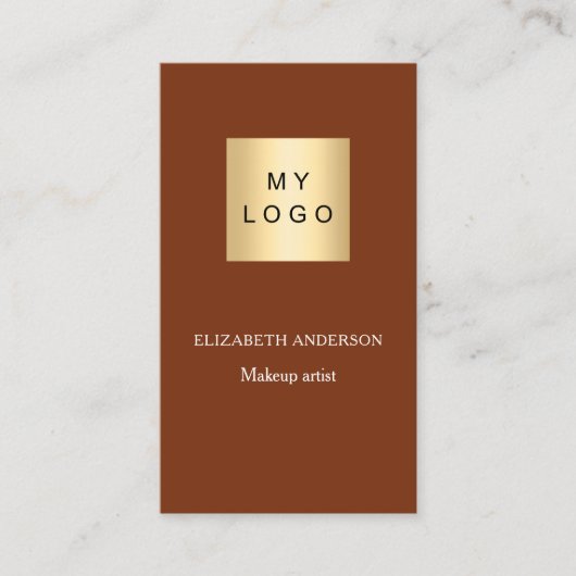 Roest verbrand sinaasappel logo Qr code Facebook Visitekaartje (Voorkant)