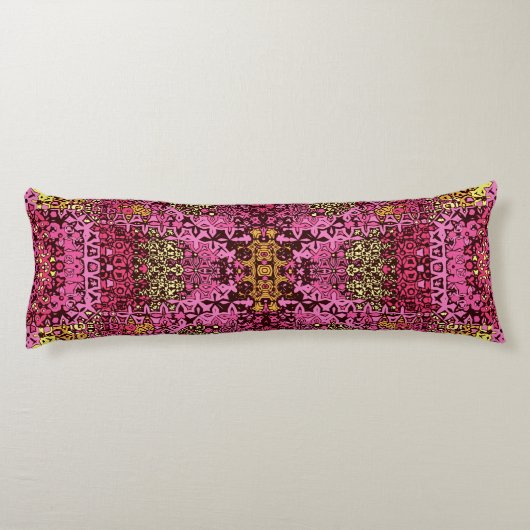 Roest violette boho tapestry Body Kussen. Lichaamskussen (Achterkant)