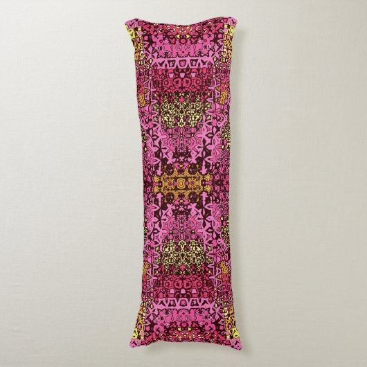 Roest violette boho tapestry Body Kussen. Lichaamskussen (Voorkant Verticaal)