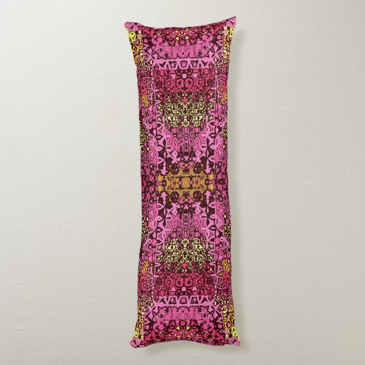 Roest violette boho tapestry Body Kussen. Lichaamskussen (Achterkant (Verticaal))