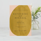 Roest vormen Wedding Kaart (Staand voorkant)