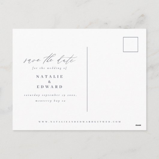 Roest waterverf wereldkaart bruiloft aankondiging (Achterkant)