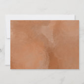 Roest waterverf wereldkaart bruiloft aankondiging (Achterkant)