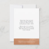 Roest waterverf wereldkaart bruiloft details RSVP kaartje (Achterkant)