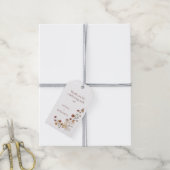Roest Wilde Bloem Vlinder Boho Huwelijk op Maat Cadeaulabel (Met Touw)