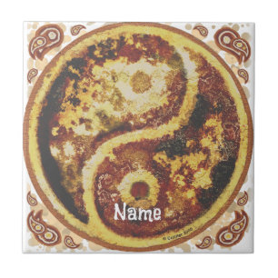 Roest Yin Yang Tegeltje