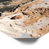 Roest Zwart Textuur Abstracte Poster (Hoek)
