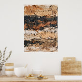 Roest Zwart Textuur Abstracte Poster (Keuken)